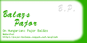 balazs pajor business card